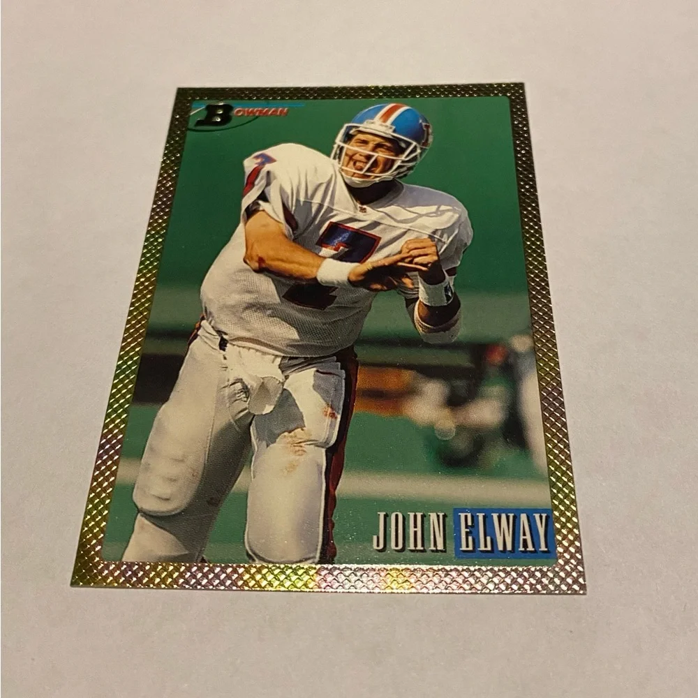 John Elway 1993 Bowman gold foil siding Football Card #400 vintage Collectible